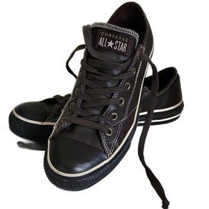 Unisex Brown Leather Converse All Star Sneakers
